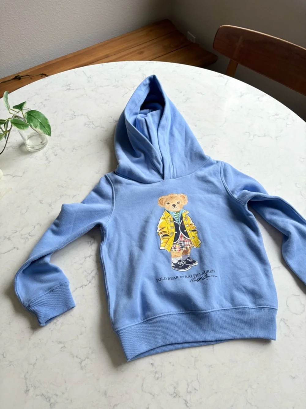Ralph Lauren Light Blue Polo Bear Hoodie for Kids